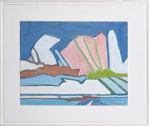 Paul Overhaus - Olieverf op board, Achter de wolken - Ingelijst kopen? Bied vanaf 50!