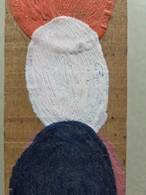 Piet Dirkx - Encaustiek. Gekleurde was op houten balk. kopen? Bied vanaf 79!