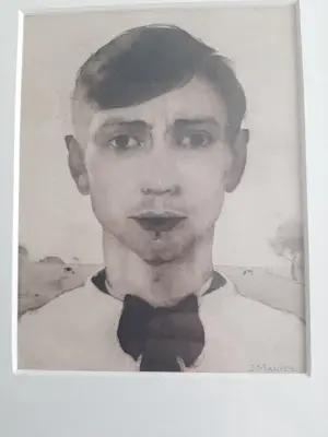 Jan Mankes - Originele Heliogravure Zelfportret 1923 kopen? Bied vanaf 120!