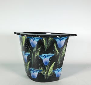 Jan Kamphuis - Aardewerk, Brede vaas met geschulpte rand kopen? Bied vanaf 1!