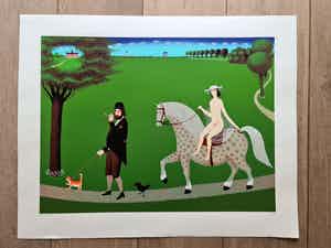 Willem Westbroek - Walking the cat ( Portait of the mayor André van der Louw ) verkocht voor € 45!