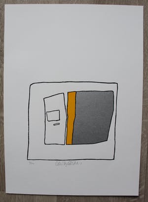 Cees Andriessen - linosnede: Bollewop - 1974 kopen? Bied vanaf 45!