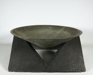 Brons (Onbekend) - Bronzen schaal op stenen voet kopen? Bied vanaf 1!