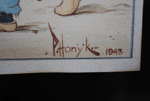 Niet of onleesbaar gesigneerd - aquarel door of naar Anton Pieck kopen? Bied vanaf 1!