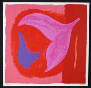 Niet of onleesbaar gesigneerd - Zeefdruk, Roze kopen? Bied vanaf 1!