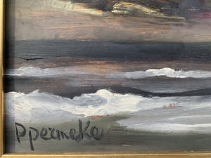 Paul Permeke - Olieverf schilderij: onweer over zee kopen? Bied vanaf 250!