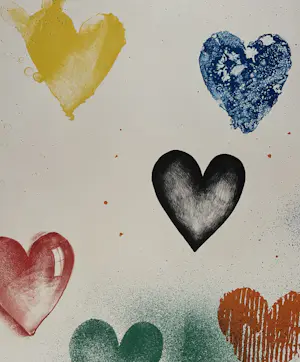 Jim Dine - Six Hearts - Original Siebdruck von 1970 - Whitney Museum of American Art kopen? Bied vanaf 249!
