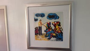 Karel Appel - De Tovenaar........ prachtig ingelijst !! kopen? Bied vanaf 300!