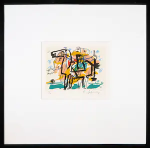 Kees Salentijn - Zeefdruk, Man te paard kopen? Bied vanaf 35!