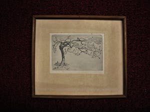 Niet of onleesbaar gesigneerd - Fraaie omstreeks 1920 gesigneerd droge naald Ets "Bloesemboom" kopen? Bied vanaf 1!