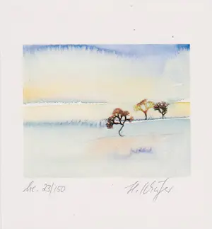 Louis Busman - e.a: vijf handgesigneerde zeefdrukken: Landschappen kopen? Bied vanaf 29!
