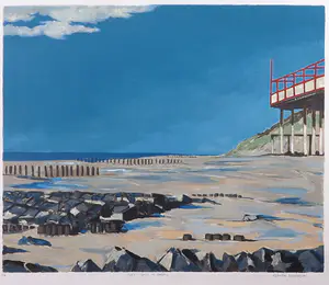 Valentin Bakardjiev - Zeefdruk, Early spring in Zeeland - Ingelijst kopen? Bied vanaf 1!