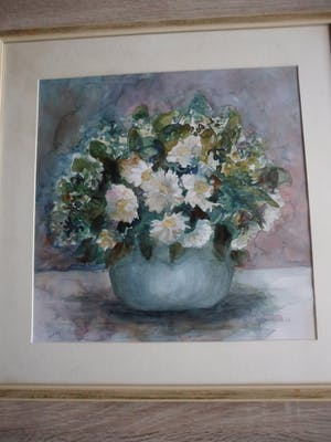 Marion Baars - Aquarel, Boeket bloemen in een pot. kopen? Bied vanaf 35!