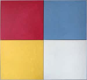 Frans Vierling - Acryl op doek, Gelijkspel; l' Architecture - Ingelijst (Zeer groot) verkocht voor € 1!