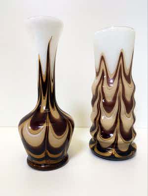 Carlo Moretti - Mooie set Pop Art Swirl Vazen jaren 70. verkocht voor € 50!
