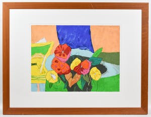 Henk van Vessem - Flowers I - Ingelijst - Groot kopen? Bied vanaf 50!