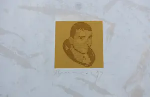 Herman van der Weert - Zeefdruk op papier, Vis met Meisje - Ingelijst kopen? Bied vanaf 50!