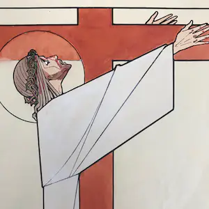 Jos Speybrouck - Via Crucis en de VII Weeën van Maria - 21 ingekleurde litho's - 1928 kopen? Bied vanaf 125!