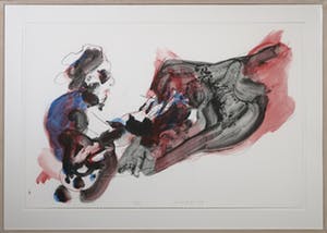 Ger Lataster - Litho, Het schilderen van de vlag - Ingelijst (Groot!) kopen? Bied vanaf 100!