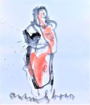Anton Heyboer - Moeder en kind De oermoeder Mooie krachtige sierlijke schildering kopen? Bied vanaf 275!