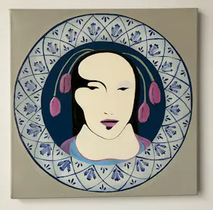 Florentijn Bruning - “Mona Lisa 59” - Gemengde techniek op canvas - Handgesigneerd kopen? Bied vanaf 100!