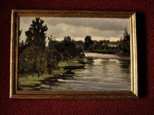 Frits Hubeek - Schilder van het Gooi - fraai olieverf - "Herfst aan de Vecht" - gesigneerd kopen? Bied vanaf 10!
