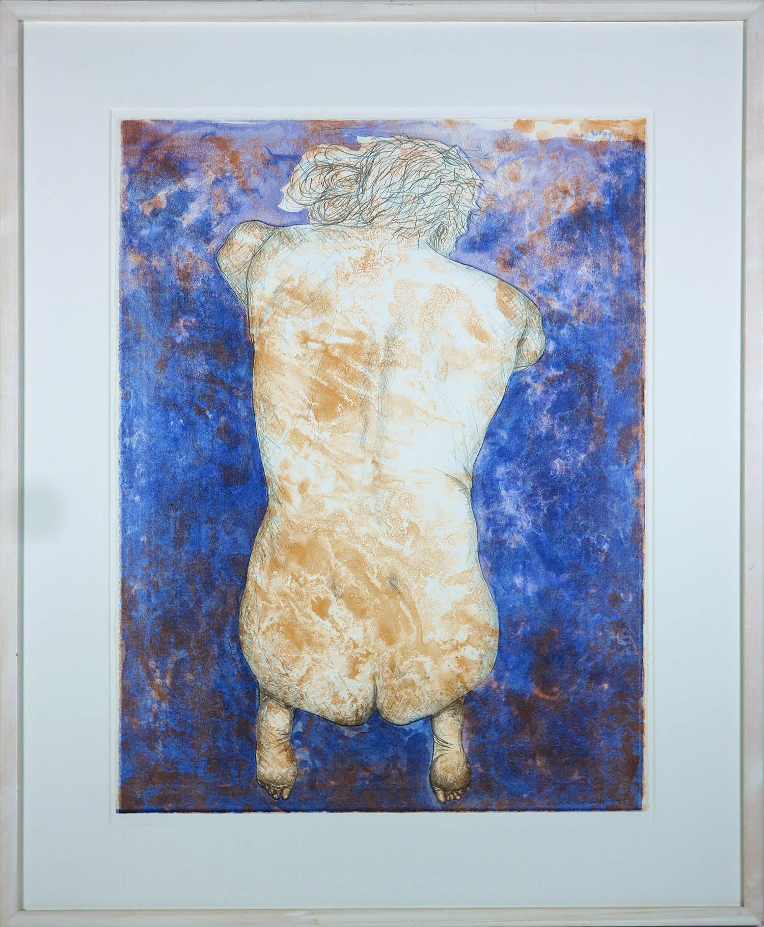 Arno Kramer - Litho op papier, Z.T. (Naakt op de rug gezien) - Ingelijst kopen? Bied vanaf 80!
