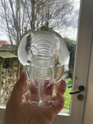 Mats Jonasson - Sculptuur/presse-papier olifant, jaren 70ig kopen? Bied vanaf 45!
