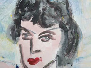 Niet of onleesbaar gesigneerd - Portret gouache. kopen? Bied vanaf 10!