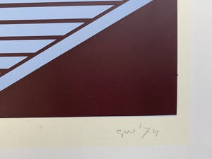 Gijs Winkelman - geometrische abstracte zeefdruk - 1974 (Zeer kleine oplage) kopen? Bied vanaf 1!