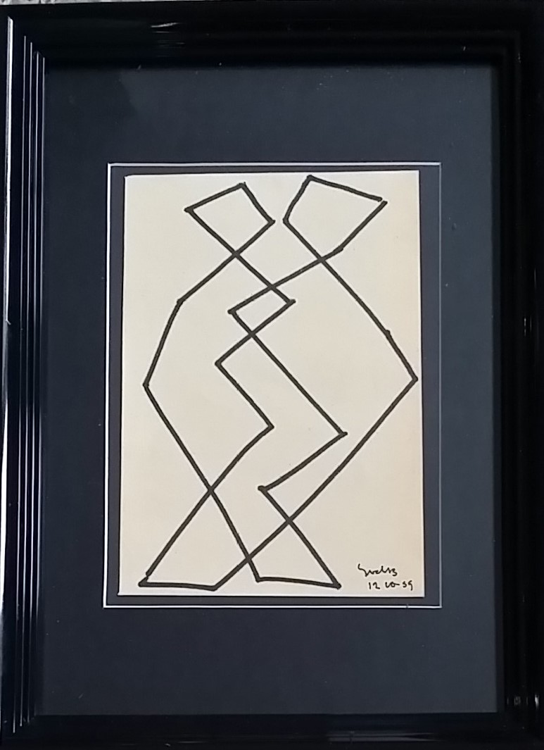 Siep van den Berg - Ik hou van jou - Inkt op papier verkocht voor € 130!