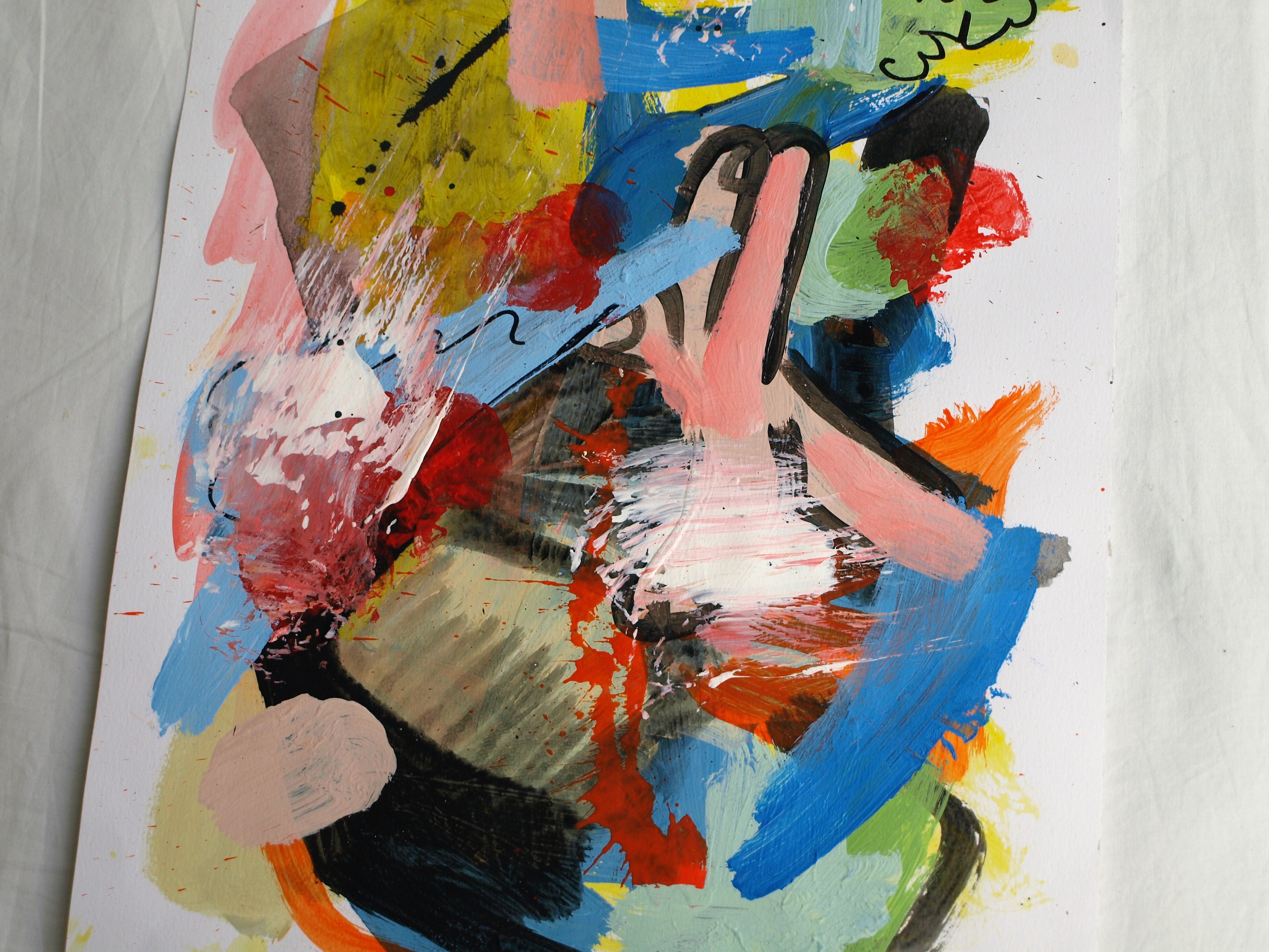 Peter Klashorst - Acrylverf op papier – Abstract landschap 2 - 2016 kopen? Bied vanaf 30!