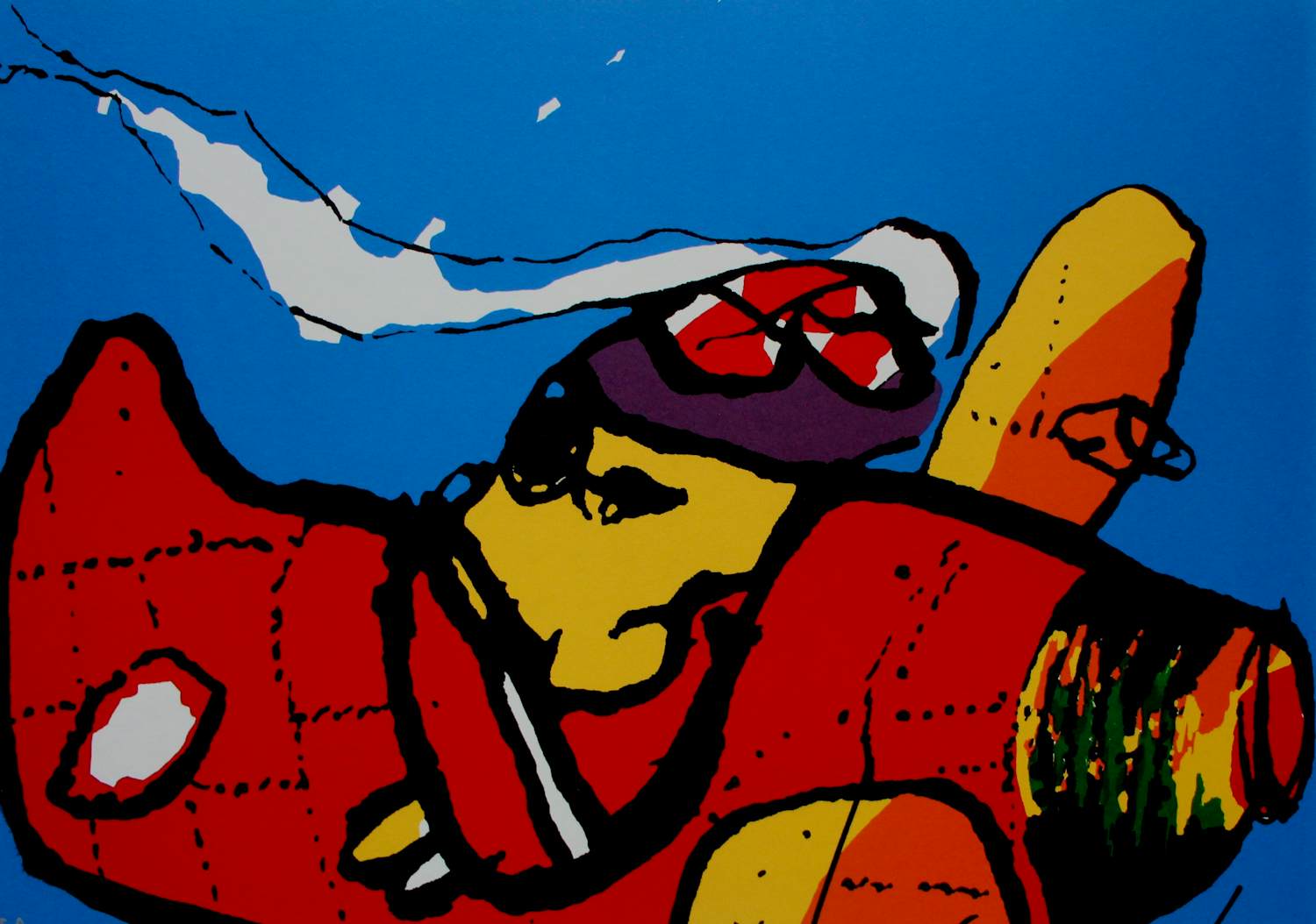 Herman Brood - Grote zeefdruk: Red Baron kopen? Bied vanaf 425!