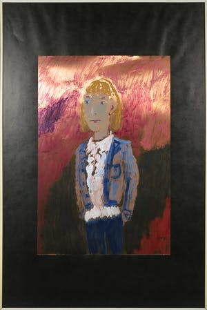 Theo van der Horst - Gouache op glimmend papier, Zonder titel - Ingelijst kopen? Bied vanaf 1!