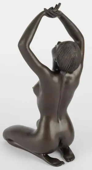 Arno Breker - Bronzen sculptuur: 'Verliebtes Mädchen' - 1977 kopen? Bied vanaf 1800!