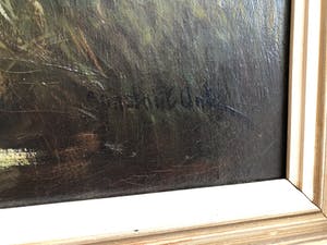 Constant Artz - Moedereend met jongen aan de waterkant kopen? Bied vanaf 2500!