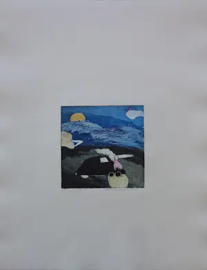 Michel van Overbeeke - ON MY WAY I / KLEURETS + GOUDDRUK / 65x50cm / SIG / 1996 kopen? Bied vanaf 35!