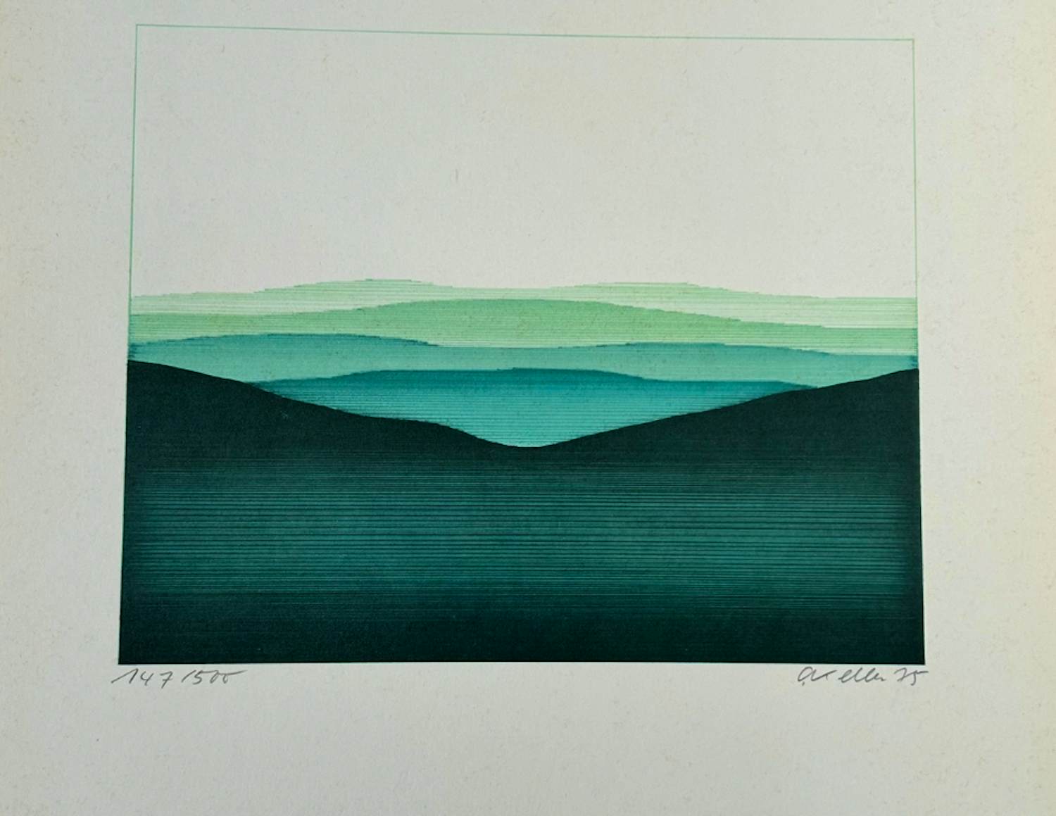 Claudia Keller - Turquoise landschap kopen? Bied vanaf 50!