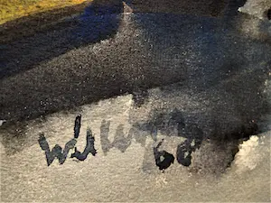 Niet of onleesbaar gesigneerd - Gesigneerd expressionistisch jaren 60 Aquarel "Amsterdam PH Kade" kopen? Bied vanaf 1!