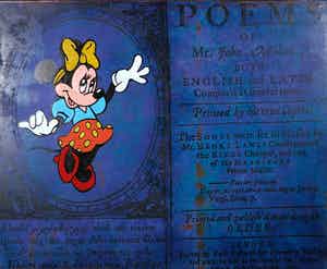 Jan Bollaert - Gemengde techniek op board, Blue Milton (Groot) verkocht voor € 100!