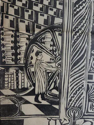 Carel Lion Cachet - Diploma. Houtsnede. Bijlage bij Wendingen. kopen? Bied vanaf 69!