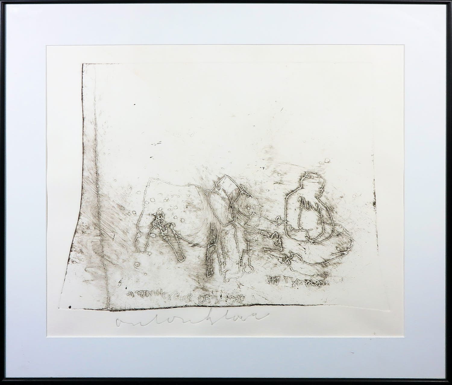 Anton Heyboer - Ets, Compositie met figuren - Ingelijst kopen? Bied vanaf 1!