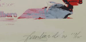 Frank Gude - Zeefdruk, Niki Lauda - Ingelijst kopen? Bied vanaf 1!