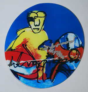 Herman Brood - klok, zeefdruk, bus, 2 boeken kopen? Bied vanaf 120!