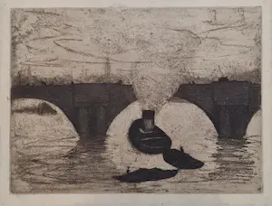 Willem Witsen - Sleepboten voor Waterloo Brigde - 1890 kopen? Bied vanaf 175!