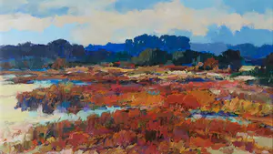 Frans Manders - Olieverf op board, Landschap - Ingelijst kopen? Bied vanaf 100!