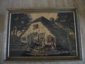 Paul van Dam - Houtsnede, Boerderijgezicht. kopen? Bied vanaf 20!