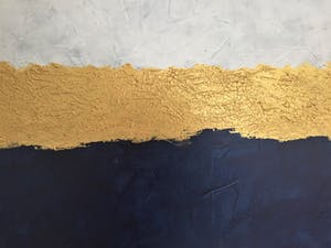 John Foppen - Symphony in Blue + Wh. + Gold........# K 20. XL . GROOT. kopen? Bied vanaf 189!