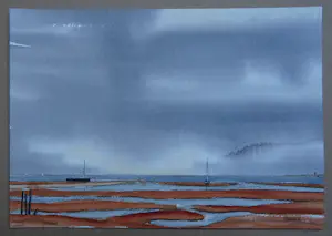 Franklin Meijer - Terschelling - 4 x aquarel studies kopen? Bied vanaf 20!