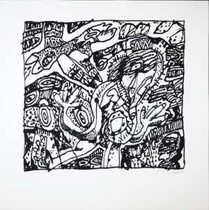 Rik van Iersel - Zeefdruk, z.t. Figuren verkocht voor € 10!